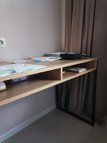 Письменный стол Леон Лофт дуб делано светлый / белый матовый фото покупателя 112