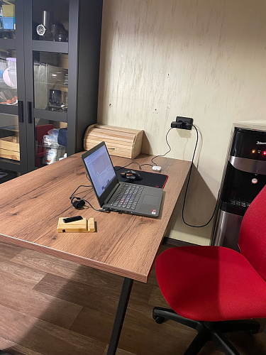 Стол Лота Лофт 140 25 мм черный матовый / бетон фото покупателя 214