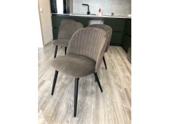 Стул на металлокаркасе Gabi 1 gray / black фото покупателя 672