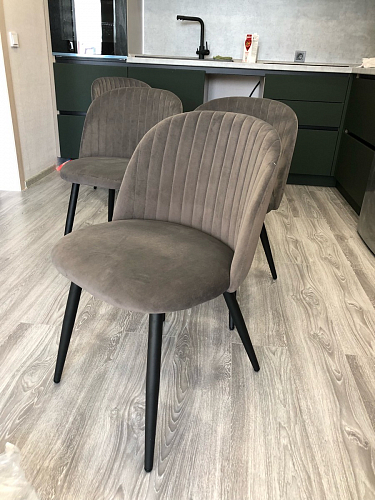 Стул на металлокаркасе Gabi 1 light purple / black фото покупателя 672