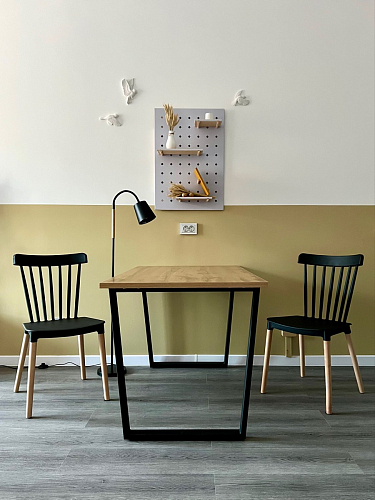 Деревянный стол Лота Лофт 120х75 белый матовый / дуб крафт золотой фото покупателя 769