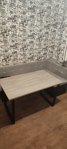 Деревянный стол Лота Лофт 120х75 белый матовый / дуб крафт золотой фото покупателя 580