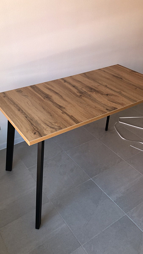 Стол Тринити Лофт 120 32 мм бетон / черный матовый фото покупателя 171