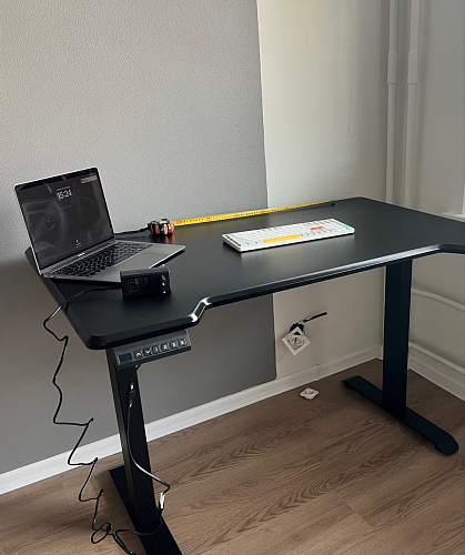 Компьютерный стол Маркос 140х80 тауп / черный фото покупателя 56