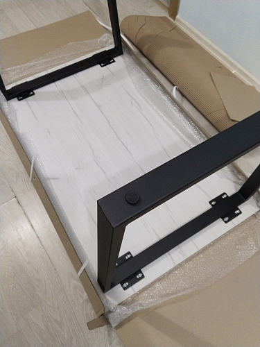 Стол Лота Лофт 120 25 мм дуб делано темный / черный матовый фото покупателя 441