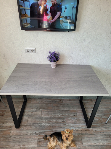 Стол раскладной Лота Лофт 120 25 мм юта / черный матовый фото покупателя 102