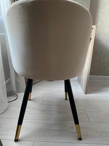 Стул на металлокаркасе Gabi dark beige / black / silver фото покупателя 106