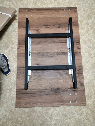 Деревянный стол Лота Лофт 140х80 черный матовый / бетон светлый фото покупателя 636