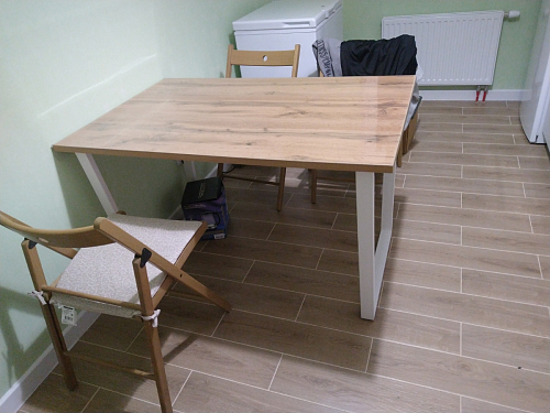 Стол Лота Лофт 120 32 мм бетон / черный матовый фото покупателя 157