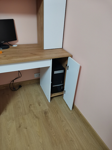 Письменный стол Комфорт 12.71 дуб золотой craft / белая аляска фото покупателя 160