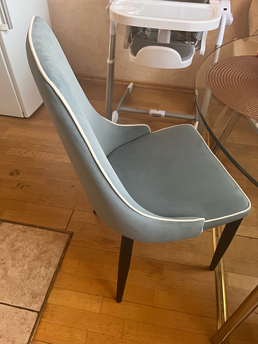 Стул на металлокаркасе Kora light blue / white фото покупателя 442