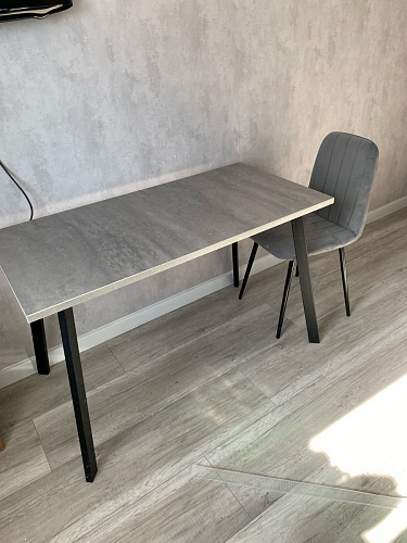 Стол Тринити Лофт 120 32 мм дуб галифакс табако / черный матовый фото покупателя 570