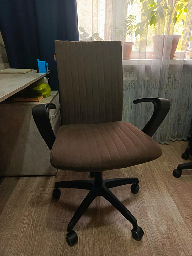 Компьютерное кресло Spark флок коричневый 6 фото покупателя 4