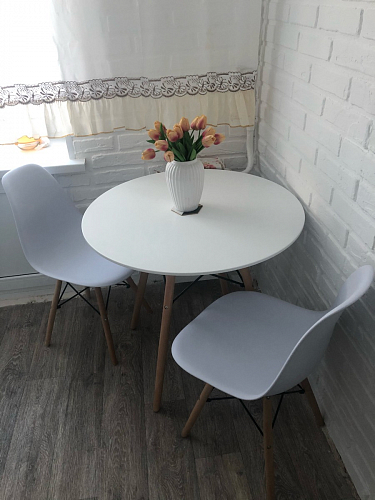 Пластиковый стул Eames PC-015 серо-голубой / дерево фото покупателя 27