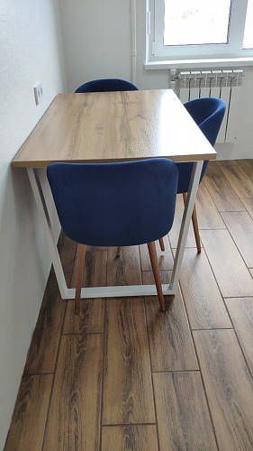 Деревянный стол Лота Лофт 120х75 белый матовый / дуб крафт золотой фото покупателя 949