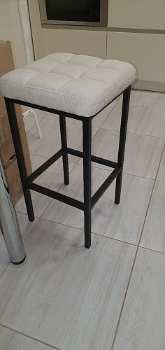 Барный стул Лофт микровелюр катания блэк / черный матовый фото покупателя 170