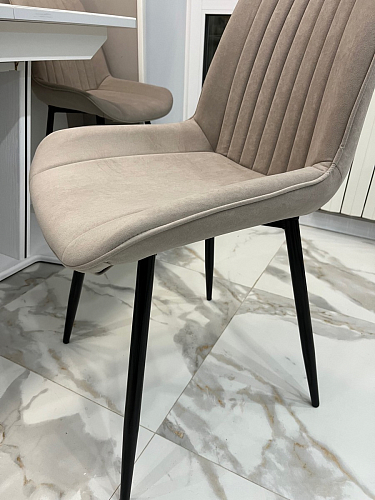 Стул на металлокаркасе Седа К коричневый velvet lux 100 / черный фото покупателя 184