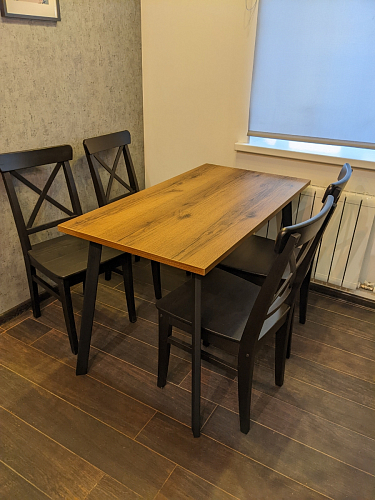 Стол Тринити Лофт 120 32 мм дуб галифакс табако / черный матовый фото покупателя 183