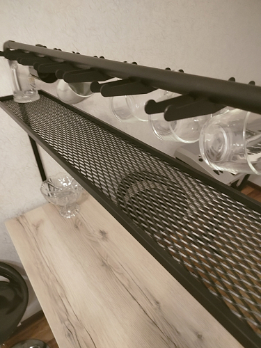 Барный стол Сари 120х50х171 дпк графит / черный фото покупателя 20