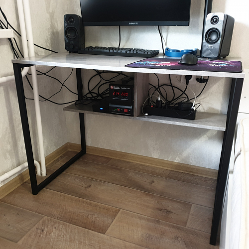 Письменный стол Клер Лофт дуб вотан / черный матовый фото покупателя 40