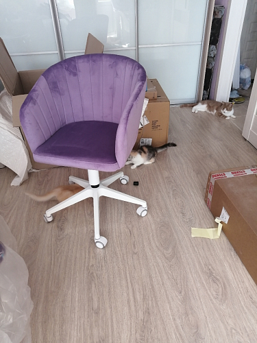 Компьютерное кресло Тибо светло-коричневый / белый фото покупателя 42