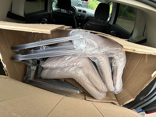 Стул на металлокаркасе Седа К кирпичный / черный фото покупателя 106