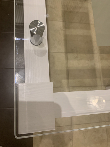 Стеклянный стол Бран белое дерево фото покупателя 1