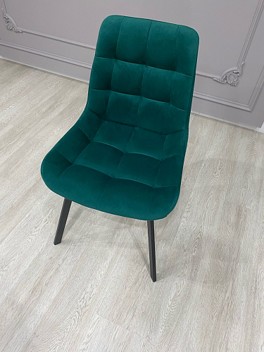 Стул на металлокаркасе Челси морская волна / черный фото покупателя 188