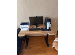 Компьютерный стол Маркос 140х80 голубой / черный фото покупателя 31