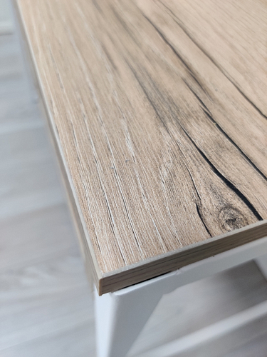 Письменный стол Леон Лофт дуб делано светлый / белый матовый фото покупателя 202