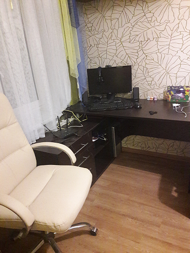 Компьютерный стол КСТ-109П правый дуб сонома / белый фото покупателя 121