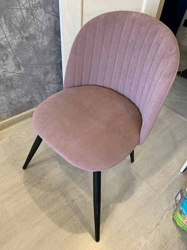 Стул на металлокаркасе Gabi 1 line light blue / black фото покупателя 185