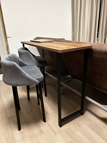 Барная стойка Дилан Лофт 120х40х90 бетон светлый фото покупателя 139