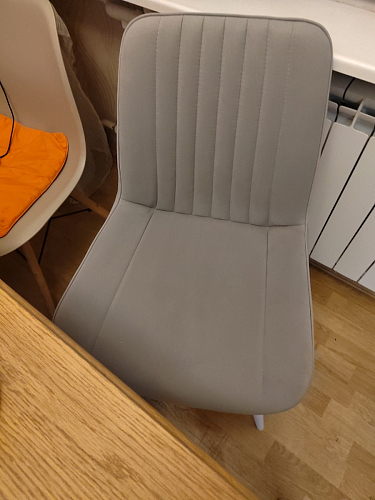 Стул на металлокаркасе Седа 360 К латте (velutto 08) / белый фото покупателя 181