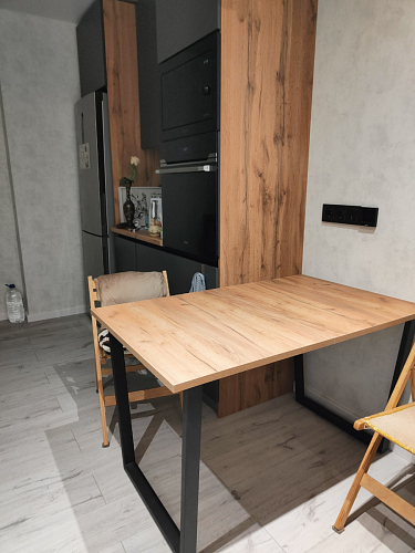 Стол Лота Лофт 140 25 мм черный матовый / бетон фото покупателя 763