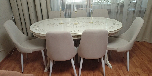 Стул на металлокаркасе Kora light blue / white фото покупателя 334