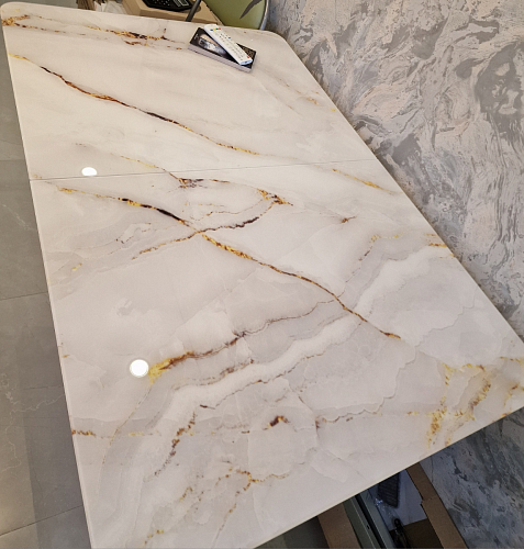 Стол на тумбе Бугун белый / золото фото покупателя 27