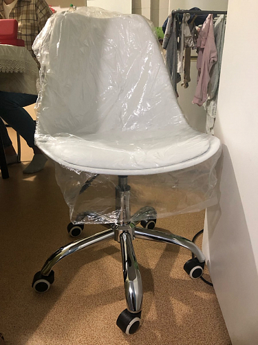Компьютерное кресло Kolin с подушкой clear / white фото покупателя 113