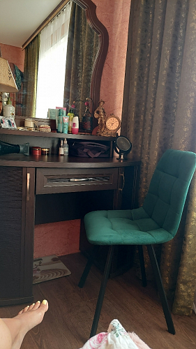 Стул на металлокаркасе Чилли бирюзовый / черный фото покупателя 722