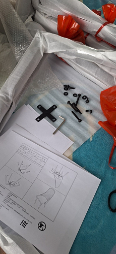 Стул на металлокаркасе Kora white / gray фото покупателя 333