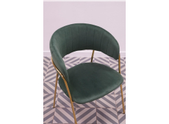 Стул на металлокаркасе Kamelia зеленый / золото из шоурума 2