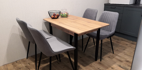 Комплект стульев Вейв 4 шт светло-серый / черный фото покупателя 119