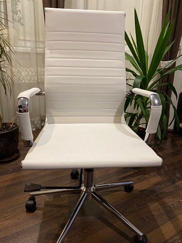 Компьютерное кресло Reus белая сетка / хром фото покупателя 14