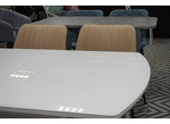 Стул на металлокаркасе Седа К крутящийся светло-серый  / белый из шоурума 2