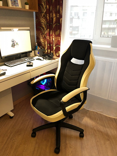 Компьютерное кресло Gamer черное / бежевое фото покупателя 90