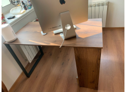 Письменный стол Битти Лофт 116х60х75 дуб вотан / черный матовый фото покупателя 104