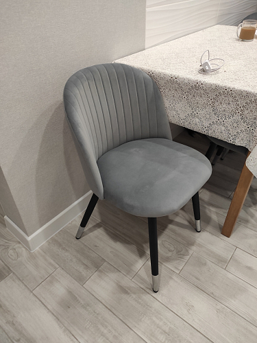 Стул на металлокаркасе Gabi 1 light blue / black / gold фото покупателя 154