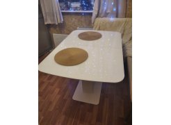 Стол на тумбе Кейтлин черный / серый фото покупателя 4