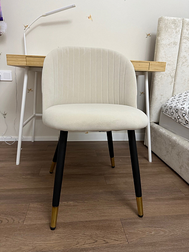 Стул на металлокаркасе Gabi 1 beige / black фото покупателя 256