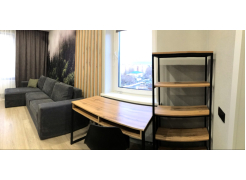 Письменный стол Леон Лофт дуб делано темный / черный матовый фото покупателя 197